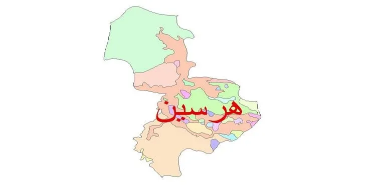 نقشه شیپ فایل (GIS) زمین شناسی شهرستان هرسین