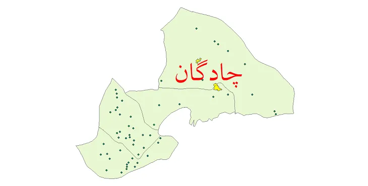 دانلود نقشه شیپ فایل (GIS) تقسیمات سیاسی شهرستان چادگان سال 1400