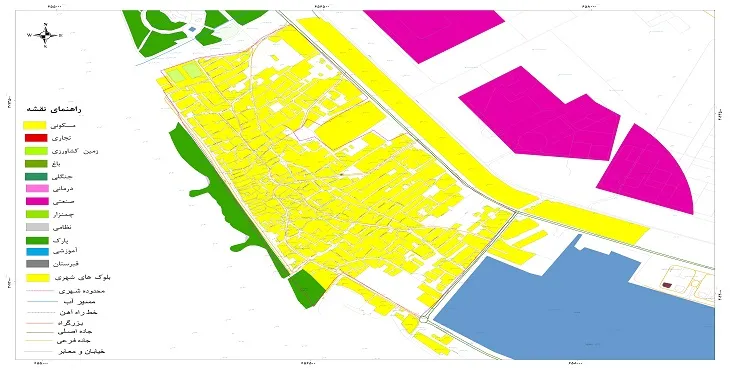 نقشه شیپ فایل (GIS) شهر نخل تقی 1404 + عکس با کیفیت