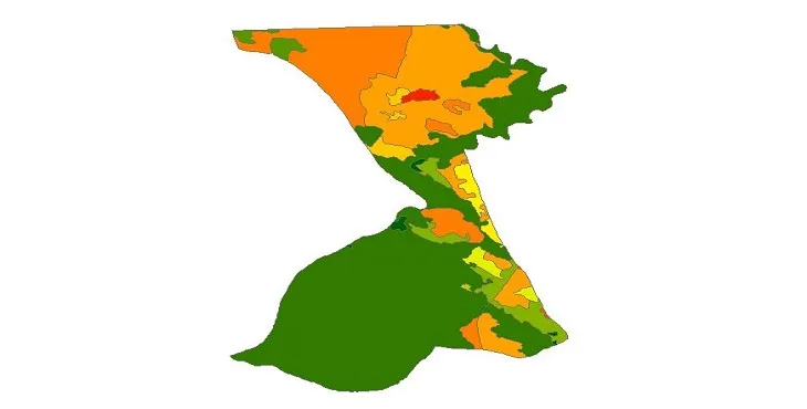 بروزترین نقشه شیپ فایل کاربری اراضی شهرستان حمیدیه + PDF
