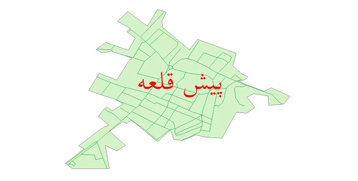 دانلود نقشه شیپ فایل شبکه معابر شهر پیش قلعه