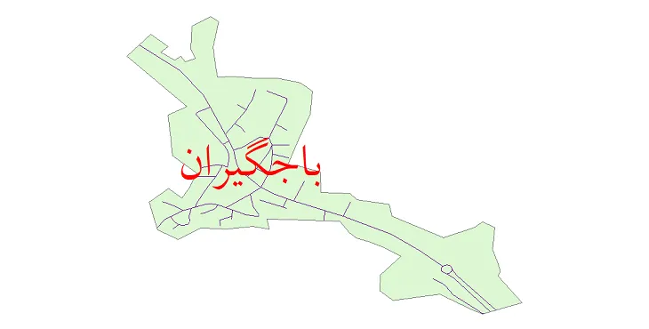 دانلود نقشه شیپ فایل شبکه معابر شهر باجگیران