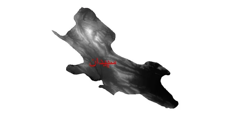 دانلود نقشه دم (DEM) شهرستان سپیدان | دقت 30 متر