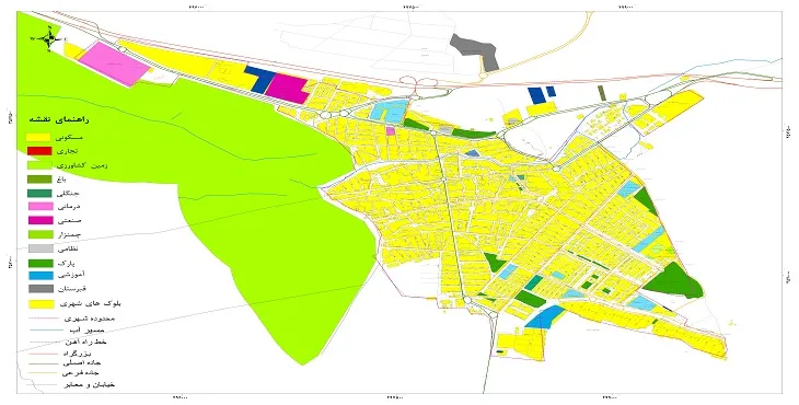 نقشه شیپ فایل (GIS) شهر فرخشهر 1404 + عکس با کیفیت