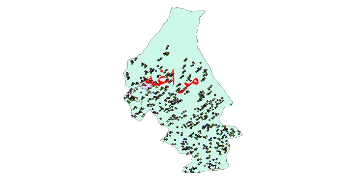 دانلود نقشه جمعیت نقاط شهری و روستایی شهرستان مراغه از سال 1335 تا 1395