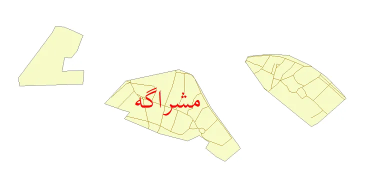 دانلود نقشه شیپ فایل شبکه معابر شهر مشراگه