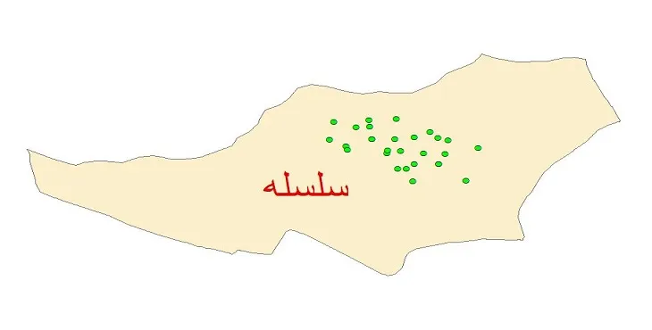 دانلود نقشه شیپ فایل کیفیت آب چاه های شهرستان سلسله