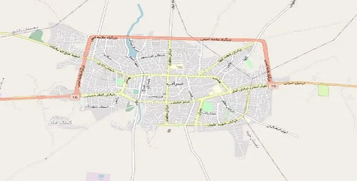 دانلود نقشه شهر سراب + pdf با کیفیت بالا