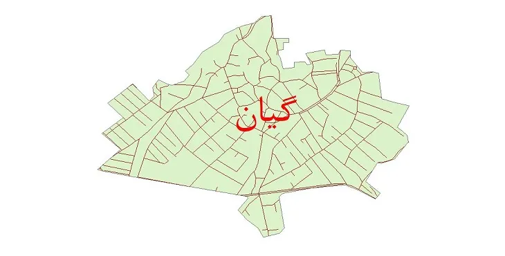دانلود نقشه شیپ فایل شبکه معابر شهر گیان