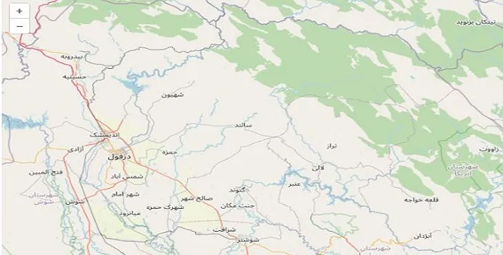 دانلود نقشه شهرستان دزفول + pdf با کیفیت بالا