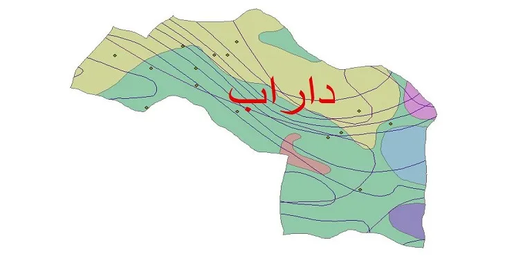 نقشه شیپ فایل اقلیمشناسی شهرستان داراب + 7 لایه اقلیمی