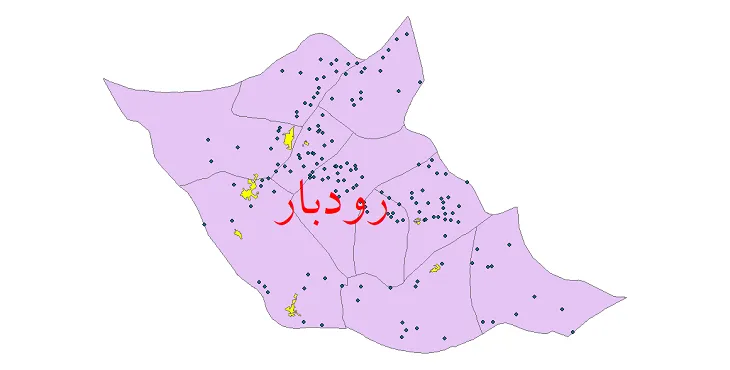 دانلود نقشه شیپ فایل (GIS) تقسیمات سیاسی شهرستان رودبار سال 1400