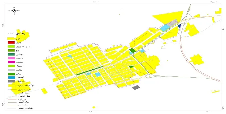 نقشه شیپ فایل (GIS) شهر شوسف 1404 + عکس با کیفیت