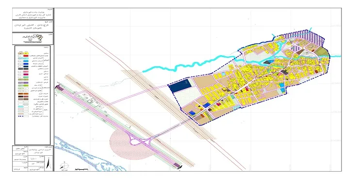 دانلود نقشه کاربری اراضی شهر نودان | وضع موجود+پیشنهادی