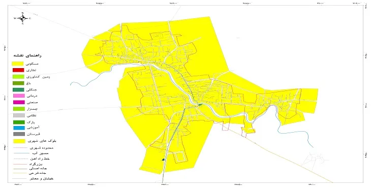 نقشه شیپ فایل (GIS) سیمین شهر 1404 + عکس با کیفیت