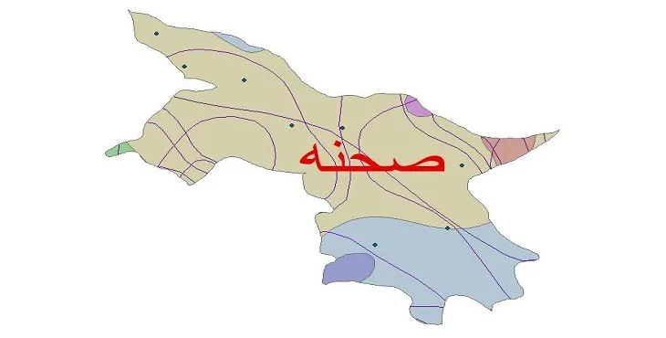 نقشه شیپ‌ فایل اقلیم‌شناسی شهرستان صحنه + 7 لایه اقلیمی