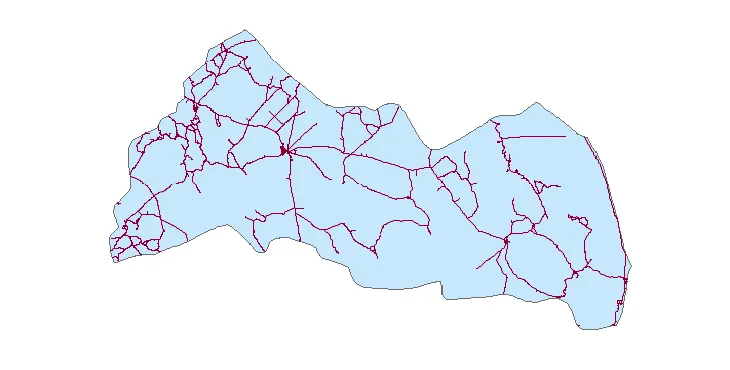 جدیدترین نقشه شیپ فایل راه های شهرستان سربیشه + PDF