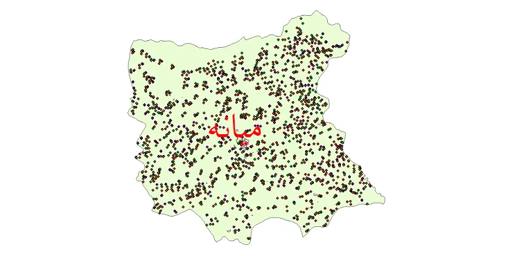 دانلود نقشه جمعیت نقاط شهری و روستایی شهرستان میانه از سال 1335 تا 1395