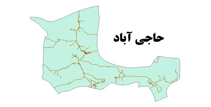 جدیدترین نقشه شیپ فایل راه های شهرستان حاجی آباد + PDF
