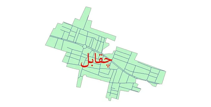 دانلود نقشه شیپ فایل شبکه معابر شهر چقابل