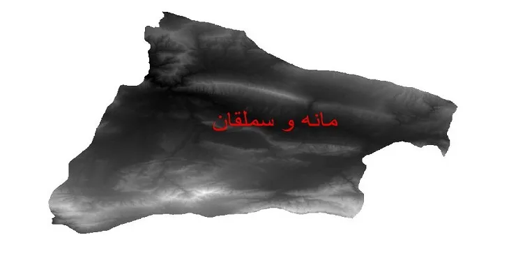 دانلود نقشه دم (DEM) شهرستان مانه و سملقان | دقت 30 متر