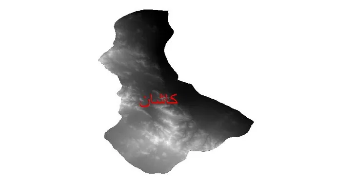 دانلود نقشه دم (DEM) شهرستان کاشان | دقت 30 متر