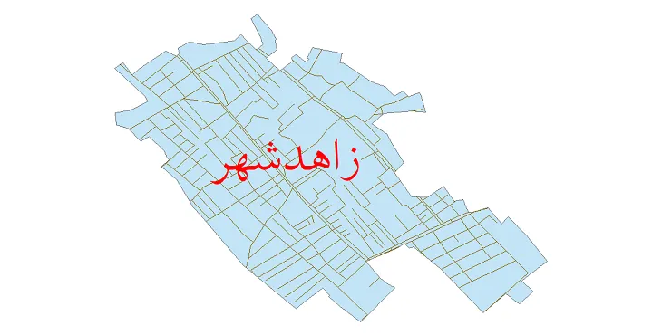 دانلود نقشه شیپ فایل شبکه معابر شهر زاهدشهر