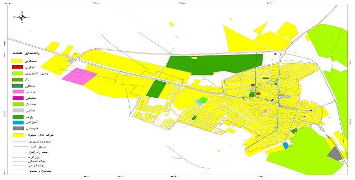 جدیدترین نقشه شهر جاجرم | قابل چاپ + کیفیت بالا
