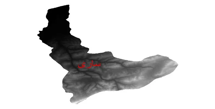 دانلود نقشه دم (DEM) شهرستان ساری | دقت 30 متر