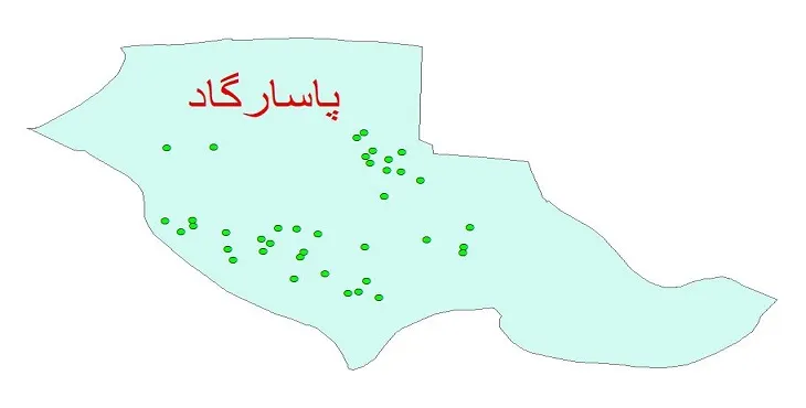 دانلود نقشه شیپ فایل کیفیت آب چاه های شهرستان پاسارگاد