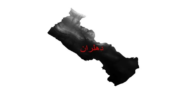دانلود نقشه دم (DEM) شهرستان دهلران | دقت 30 متر