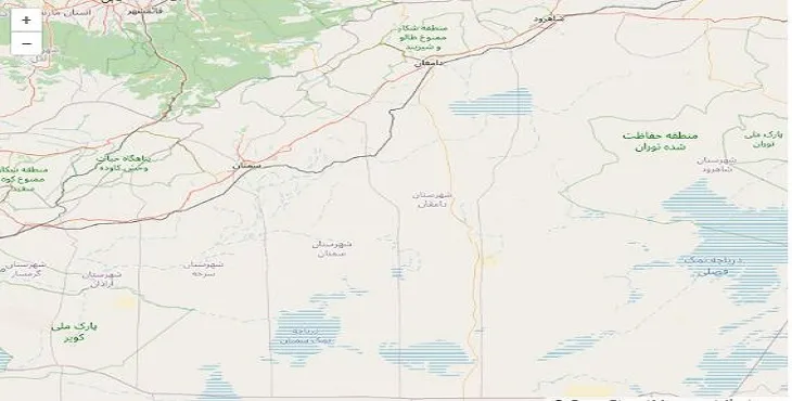 دانلود نقشه شهرستان دامغان + pdf با کیفیت بالا