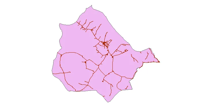 جدیدترین نقشه شیپ فایل راه های شهرستان خواف + PDF