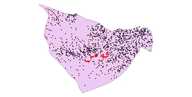 دانلود نقشه شیپ فایل جمعیت نقاط شهری و روستایی شهرستان فومن از سال 1335 تا 1395