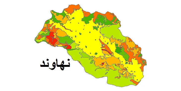 بروزترین نقشه شیپ فایل کاربری اراضی شهرستان نهاوند + PDF