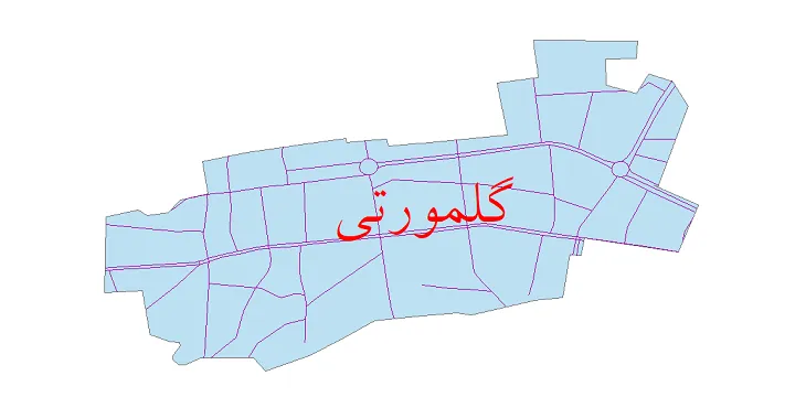 دانلود نقشه شیپ فایل شبکه معابر شهر گلمورتی