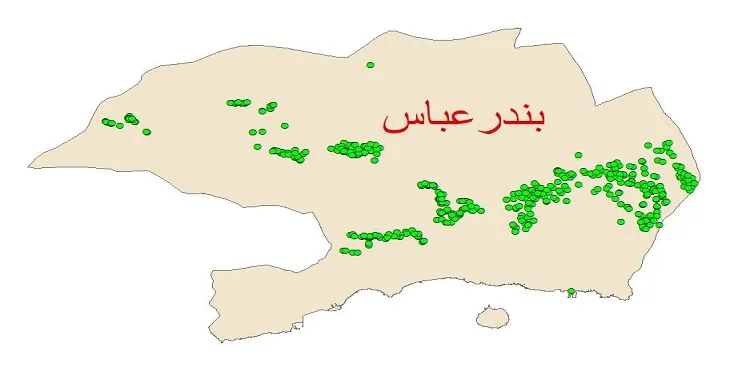 دانلود نقشه شیپ فایل کیفیت آب چاه های شهرستان بندرعباس