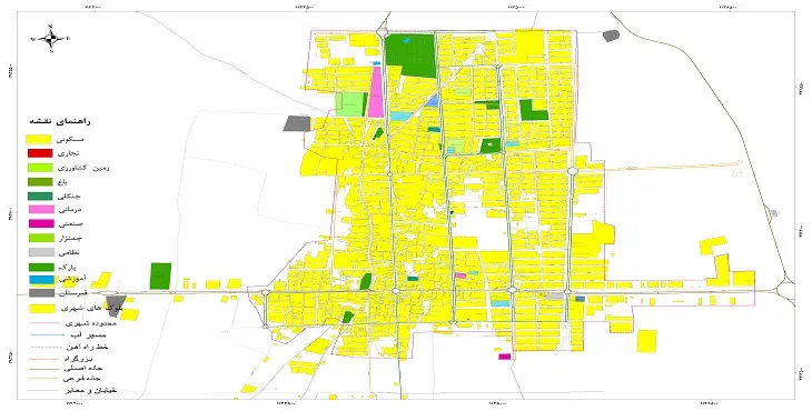 نقشه شیپ فایل (GIS) شهر بردسکن 1404 + عکس با کیفیت