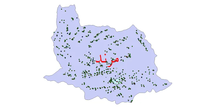 دانلود نقشه جمعیت نقاط شهری و روستایی شهرستان مرند از سال 1335 تا 1395