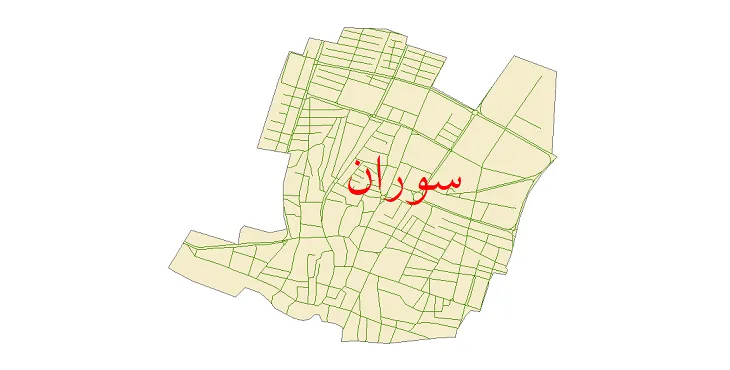 دانلود نقشه شیپ فایل شبکه معابر شهر سوران