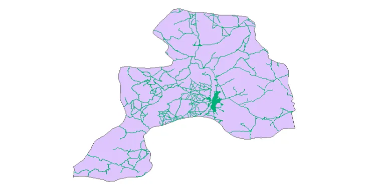 جدیدترین نقشه شیپ فایل راه های شهرستان بویراحمد + PDF