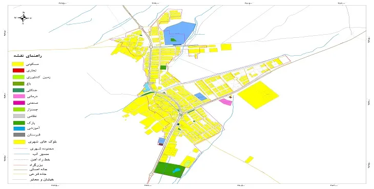نقشه شیپ فایل (GIS) شهر فرمهین 1405 + عکس با کیفیت