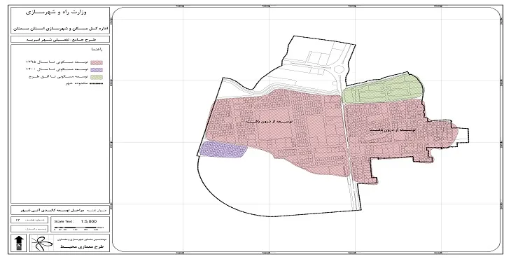 نقشه محدوده شهر امیریه | کیفیت بالا