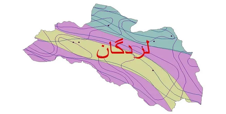 نقشه شیپ‌ فایل اقلیم‌شناسی شهرستان لردگان + 7 لایه اقلیمی