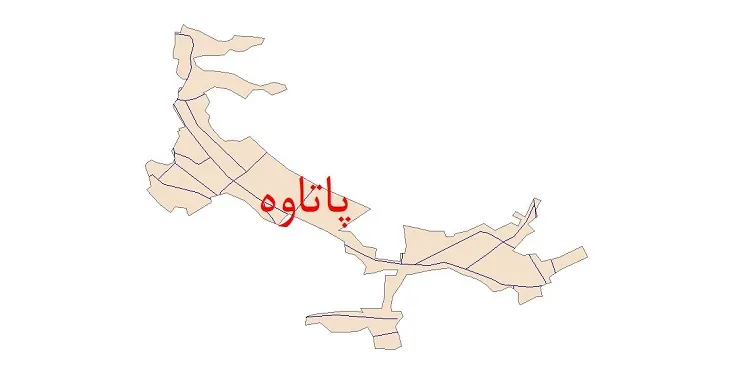 دانلود نقشه شیپ فایل شبکه معابر شهر پاتاوه