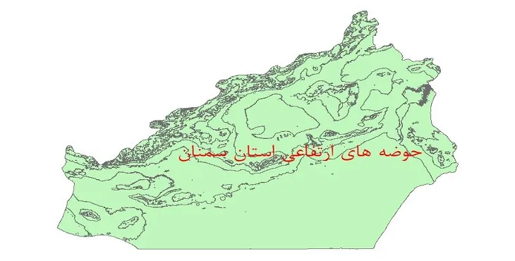 دانلود نقشه شیپ فایل (GIS) حوضه های ارتفاعی استان سمنان