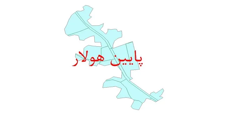 دانلود نقشه شیپ فایل شبکه معابر شهر پایین هولار