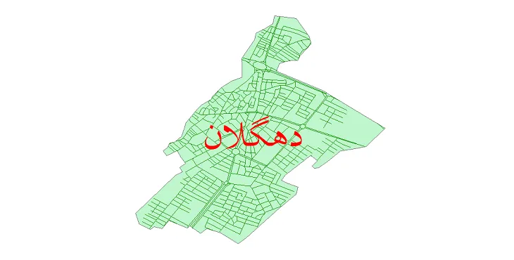 دانلود نقشه شیپ فایل شبکه معابر شهر دهگلان