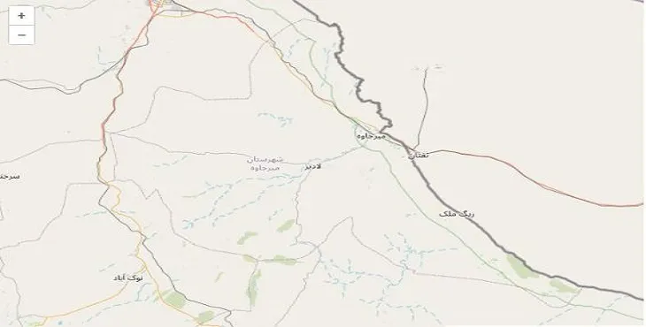 دانلود نقشه شهرستان میرجاوه + pdf با کیفیت بالا