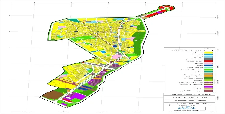 دانلود نقشه کاربری اراضی شهر بهار | وضع موجود+پیشنهادی